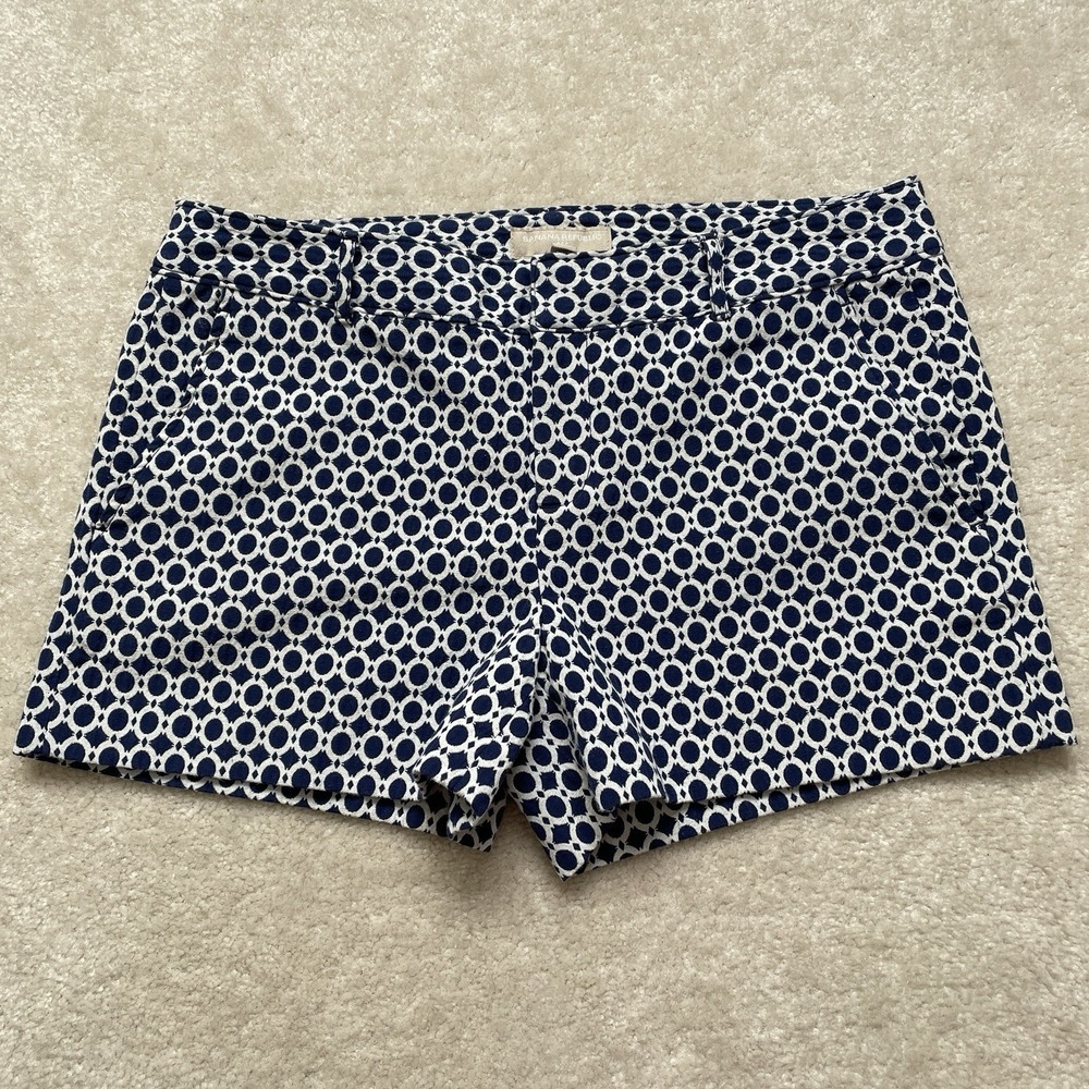 Banana Republic Rio Jaquard Shorts Mythic Blue Womens 10